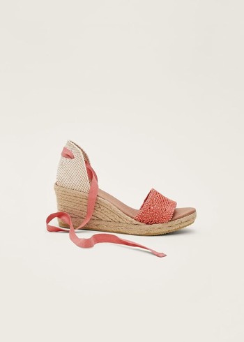 Phase Eight Weave Espadrille Heels Coral Canada | YSCETX-183